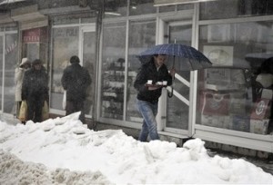 APTOPIX Kosovo Weather