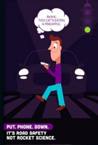 Pieton cu smartphone