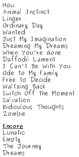 cranberries_setlist